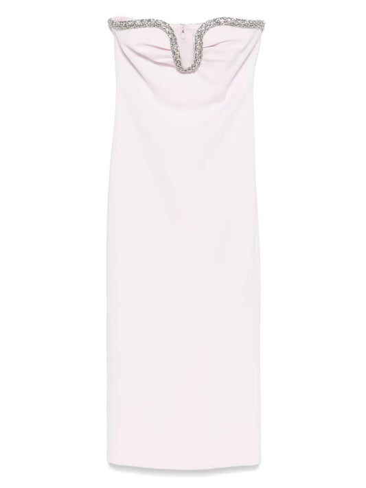 Sweetheart-Embellished Midi Dress