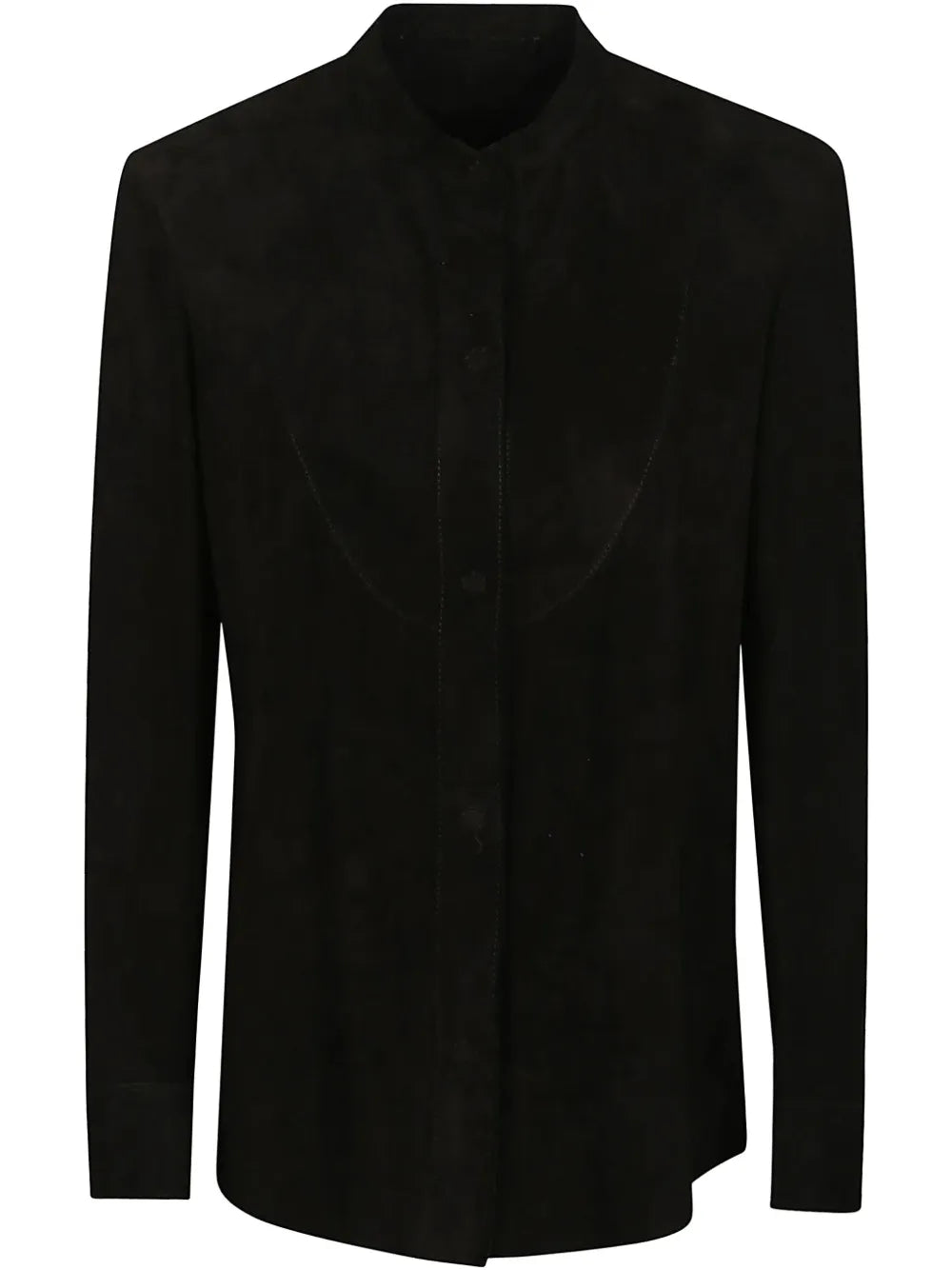 Suede Button-Up Shirt