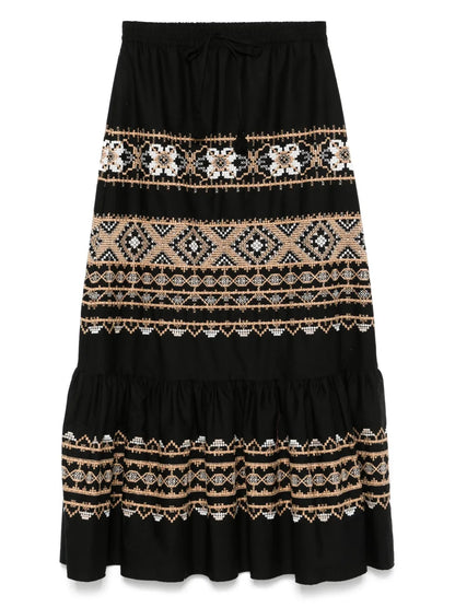 Embroidered Maxi Skirt