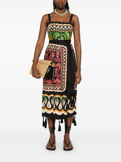 Coconut Tree Flow Midi Dress