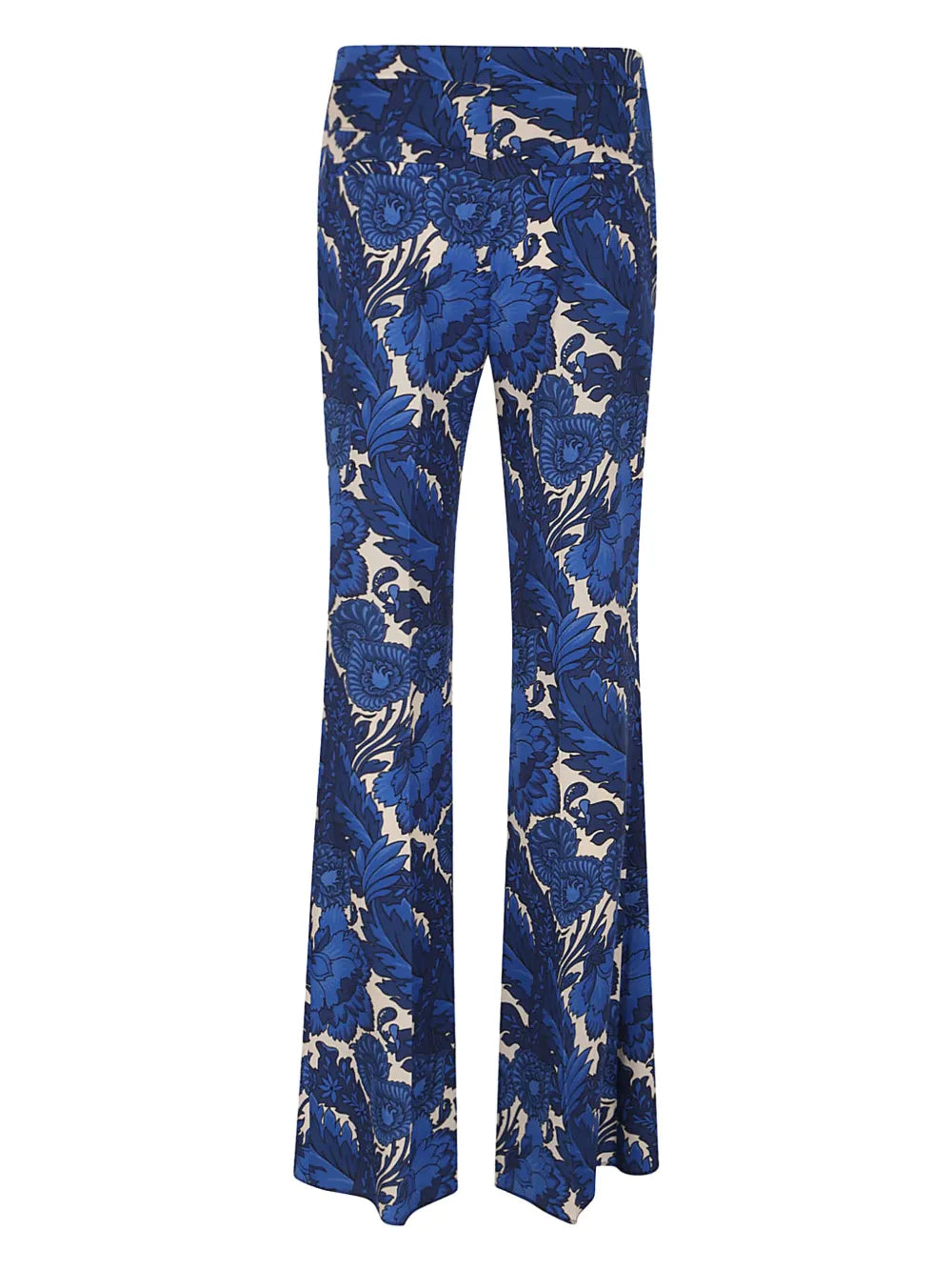 Floral-Print Flared Trousers