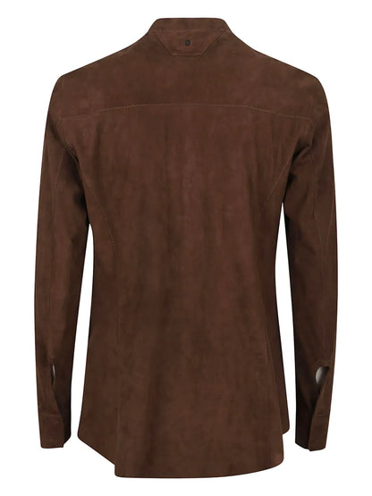 Suede Button-Up Shirt