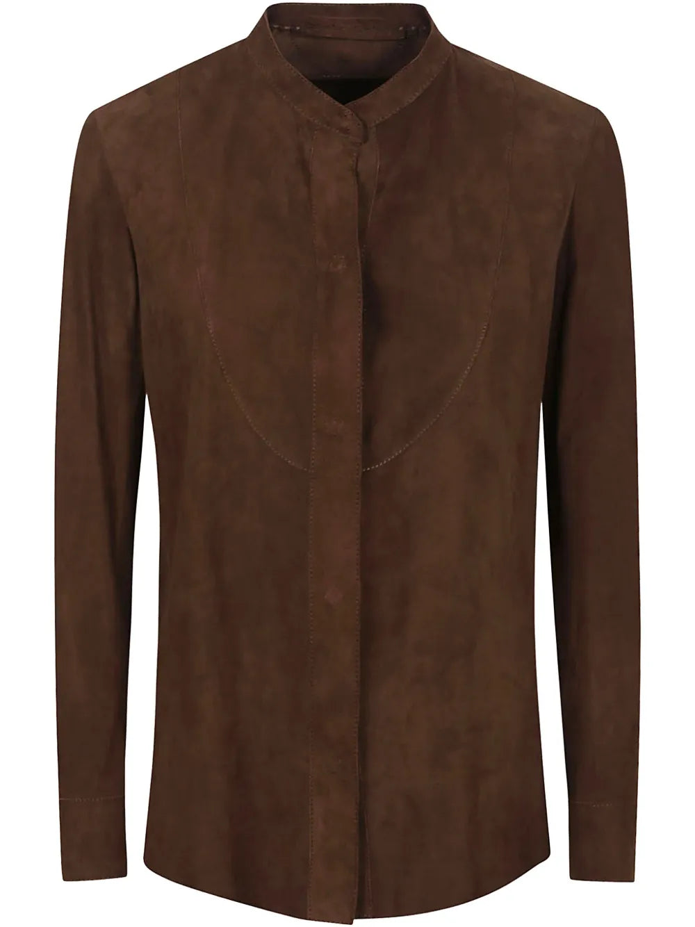 Suede Button-Up Shirt