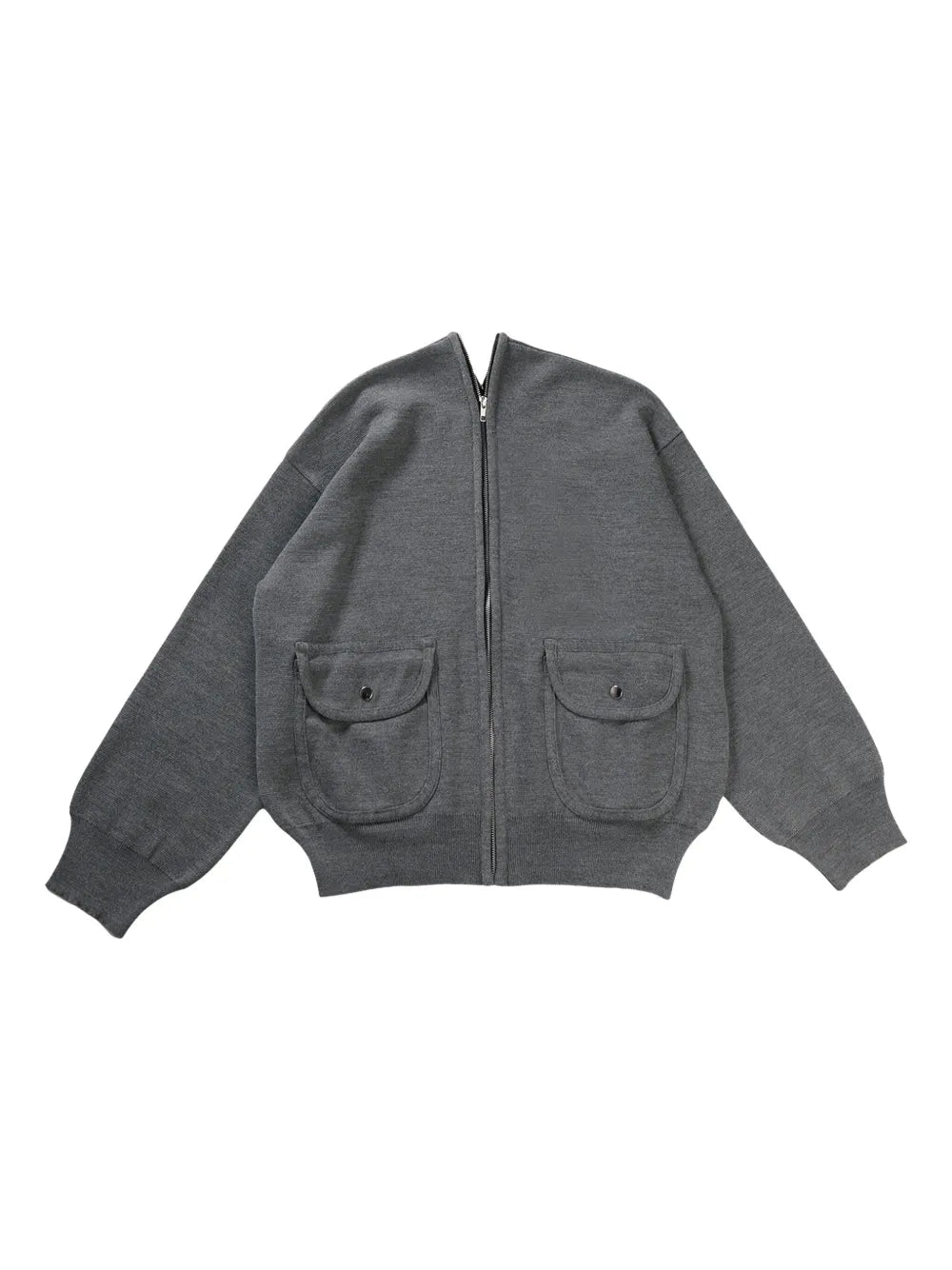 Mélange-Effect Bomber Jacket