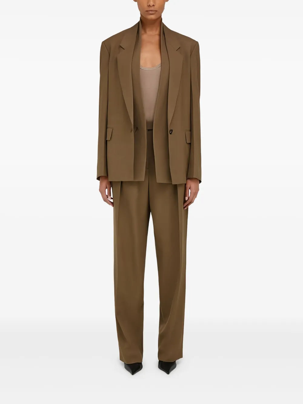 Pleat-Front Tailored Trousers