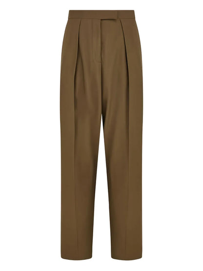 Pleat-Front Tailored Trousers