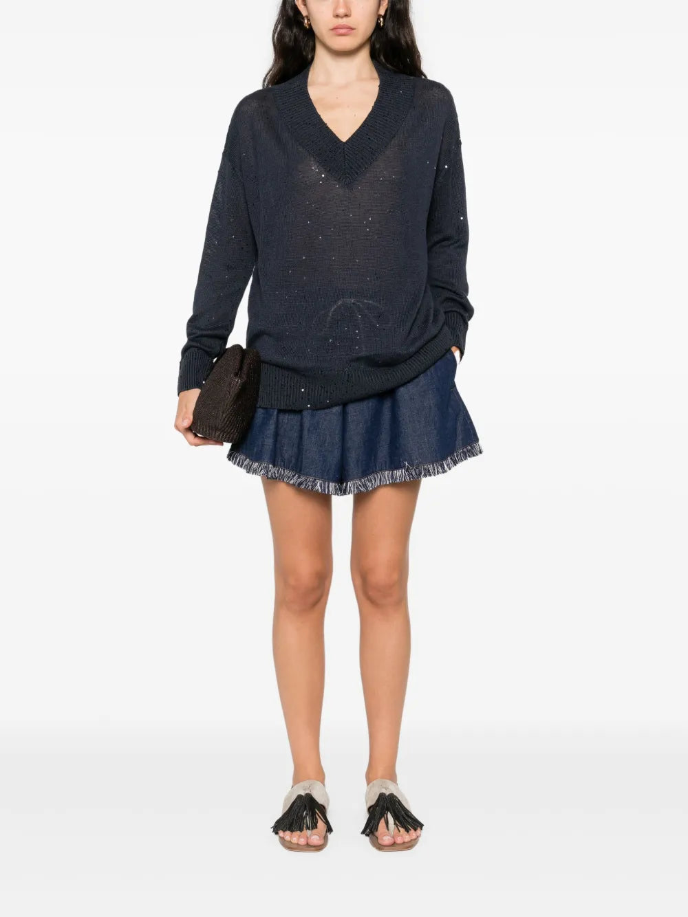 Sequin-Embellished Sweater