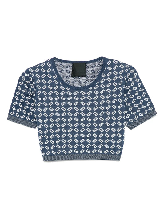 Monogram 72-Jacquard Crop Top