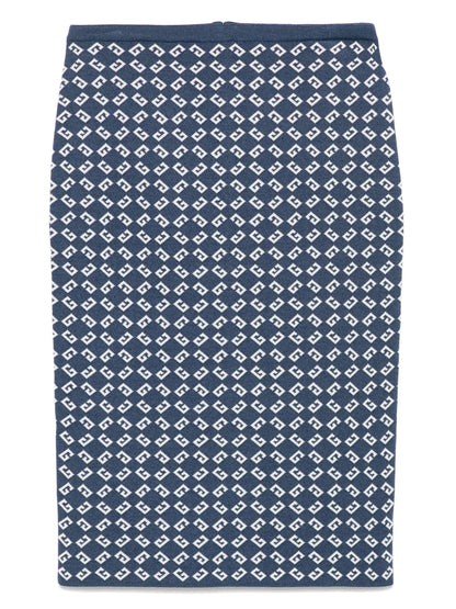 Monogram 72-Jacquard Midi Skirt