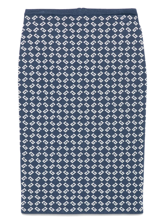 Monogram 72-Jacquard Midi Skirt
