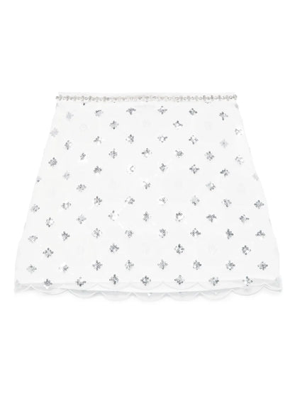 Sequin-Embellished Mini Skirt