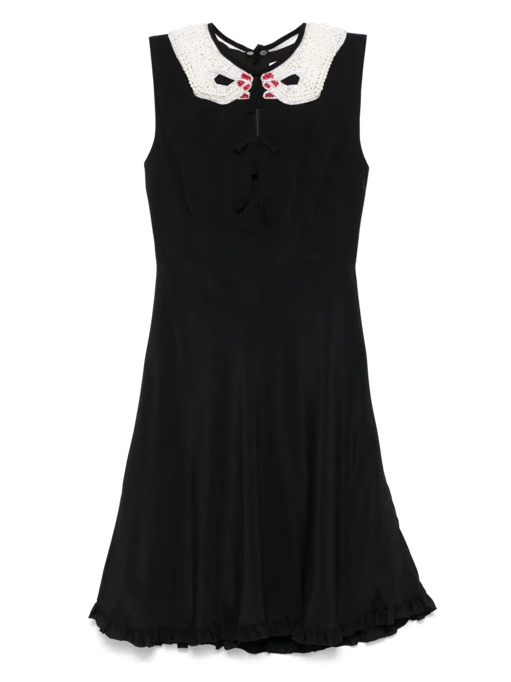 Detachable-Collar Mini Dress