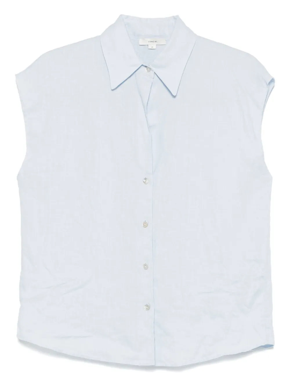 Linen Cap-Sleeve Shirt