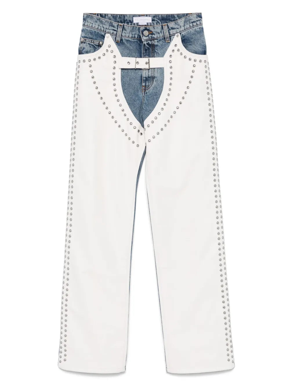 Studded Straight-Leg Jeans