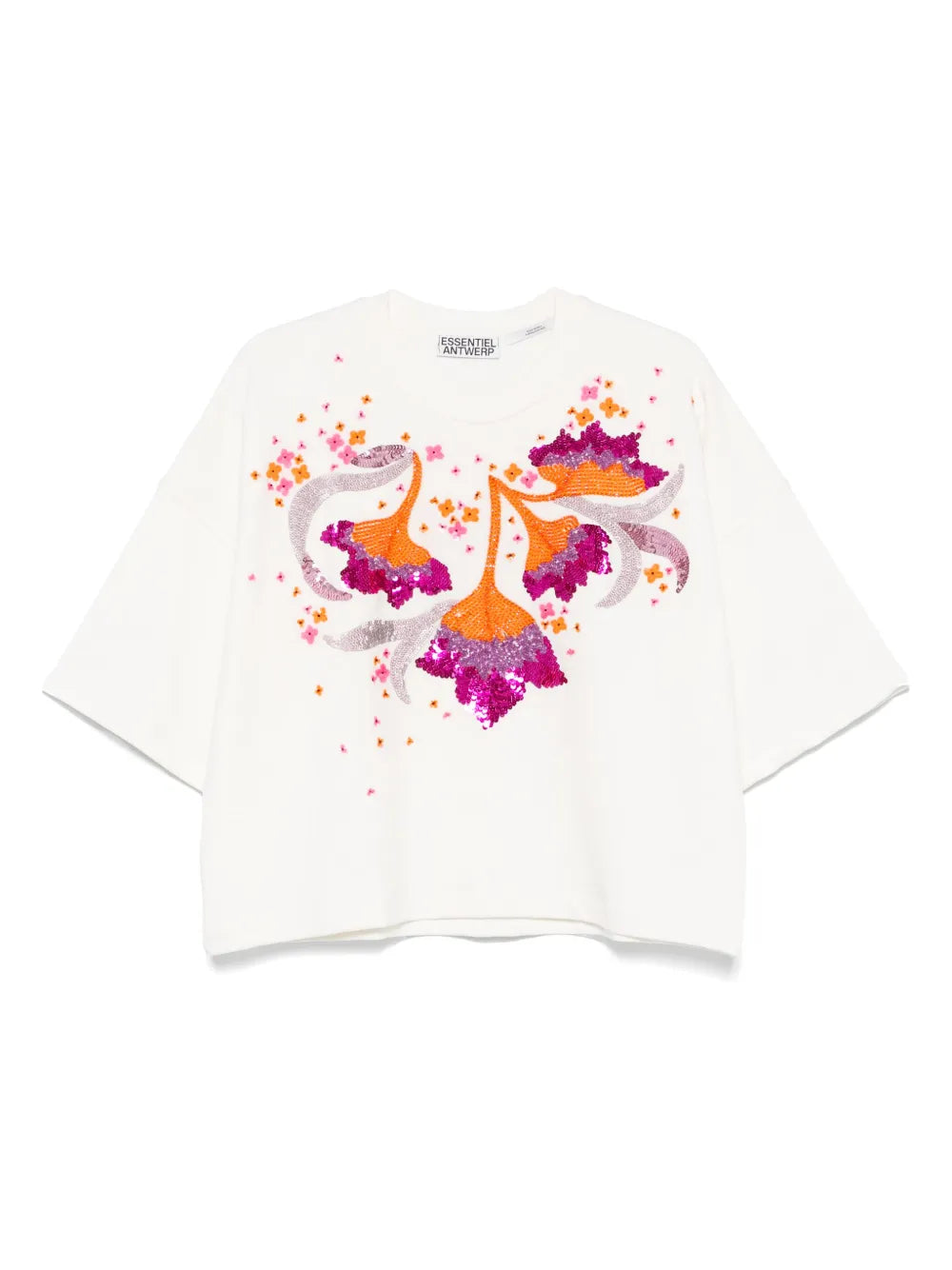Sequin-Embellished Cotton T-Shirt