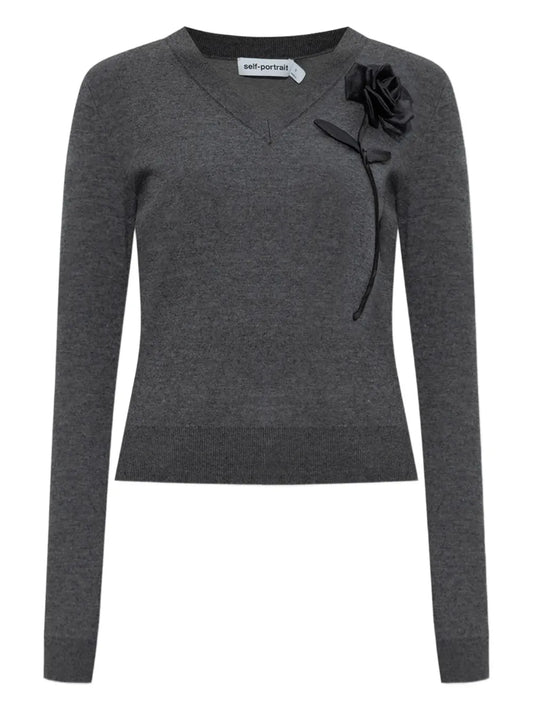 Floral-Appliqué Jumper