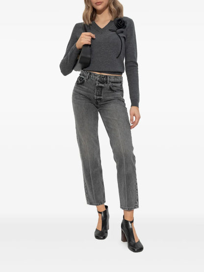 Floral-Appliqué Jumper