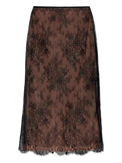 Lace-Overlay Skirt