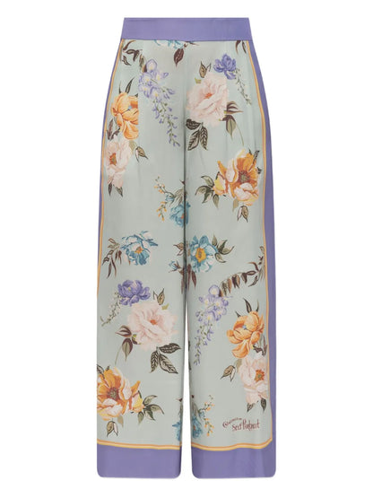 Floral-Print Trousers