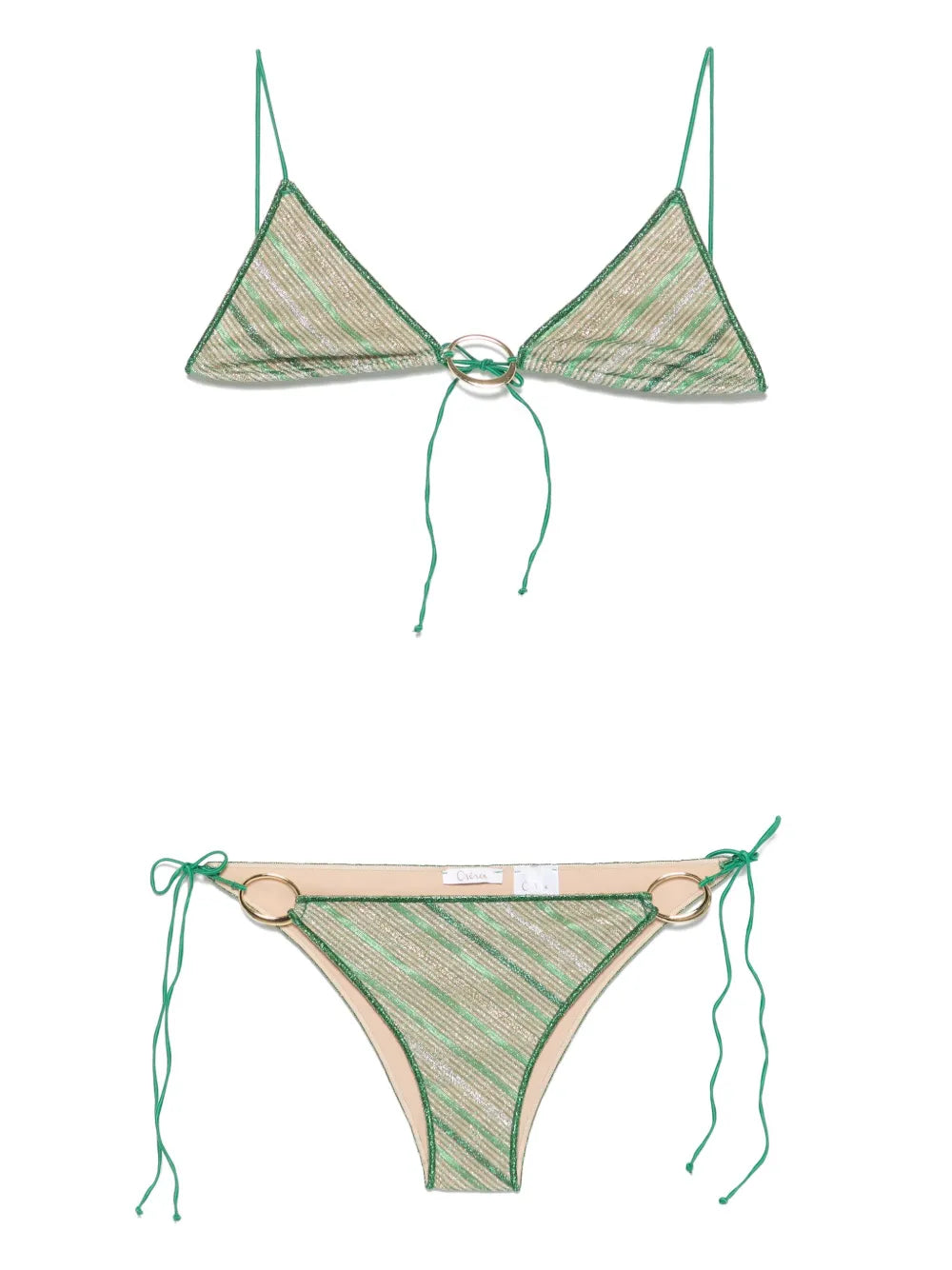 Striped O-Plaque Bikini