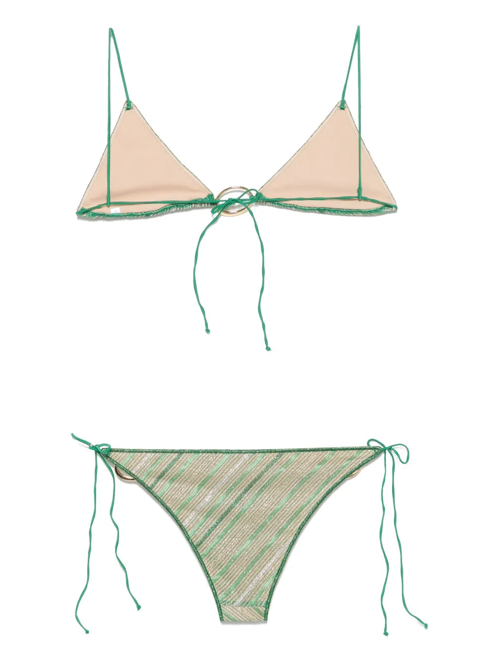 Striped O-Plaque Bikini