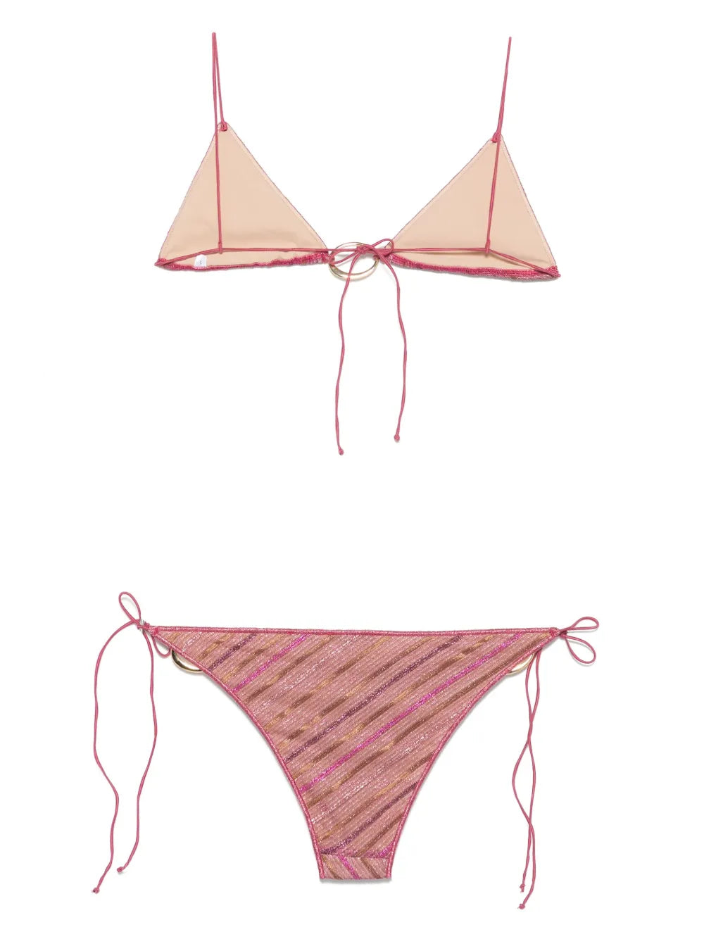 Striped O-Plaque Bikini