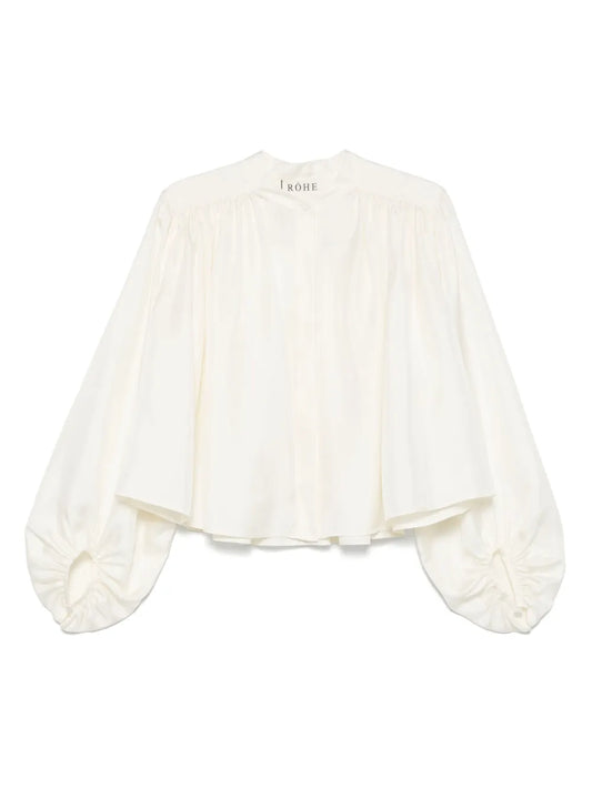 Pleated Silk Blouse