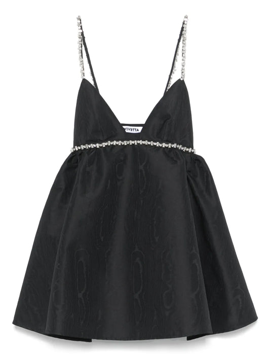 Crystal-Embellished Mini Dress