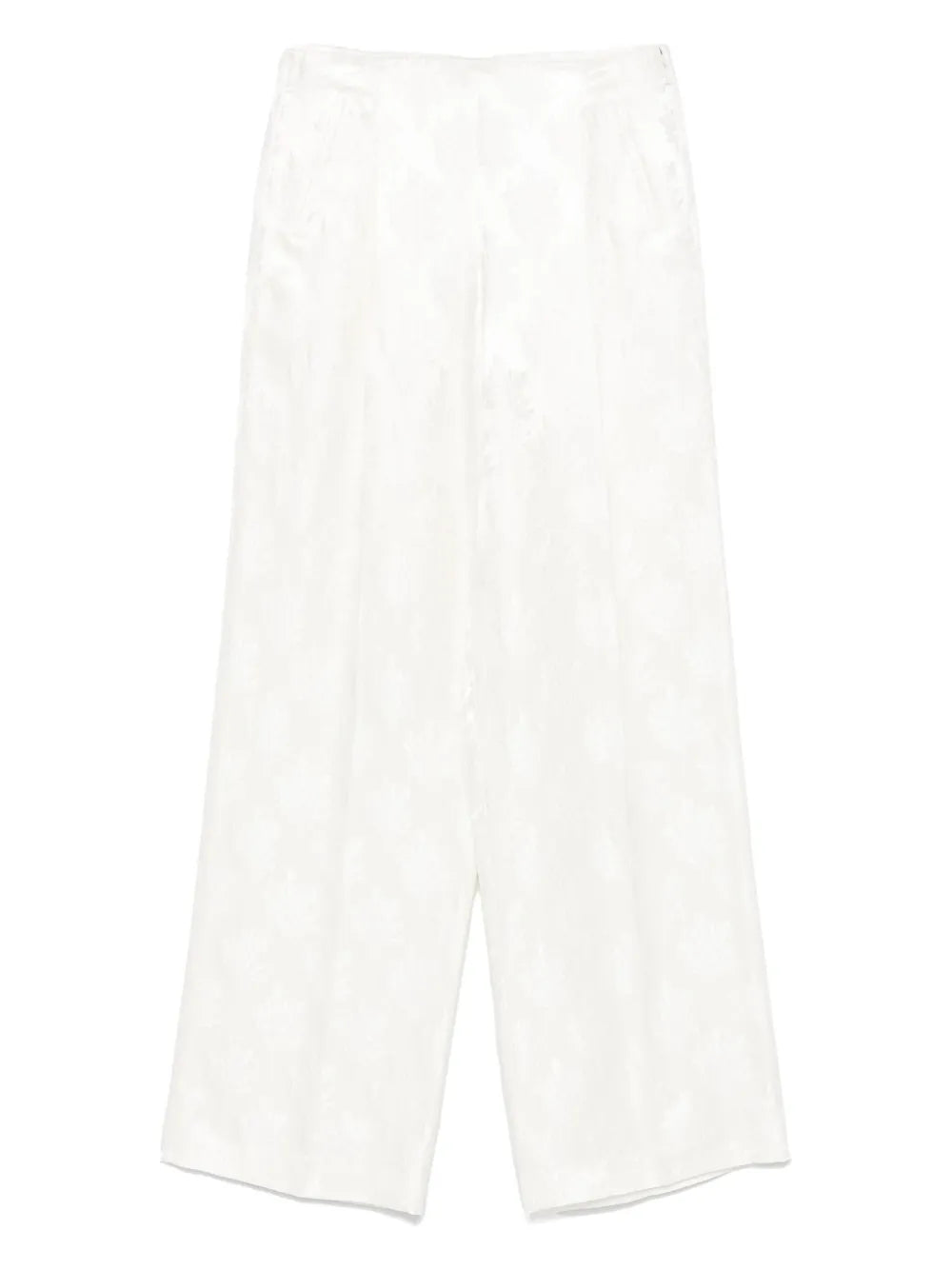 Floral-Jacquard Trousers
