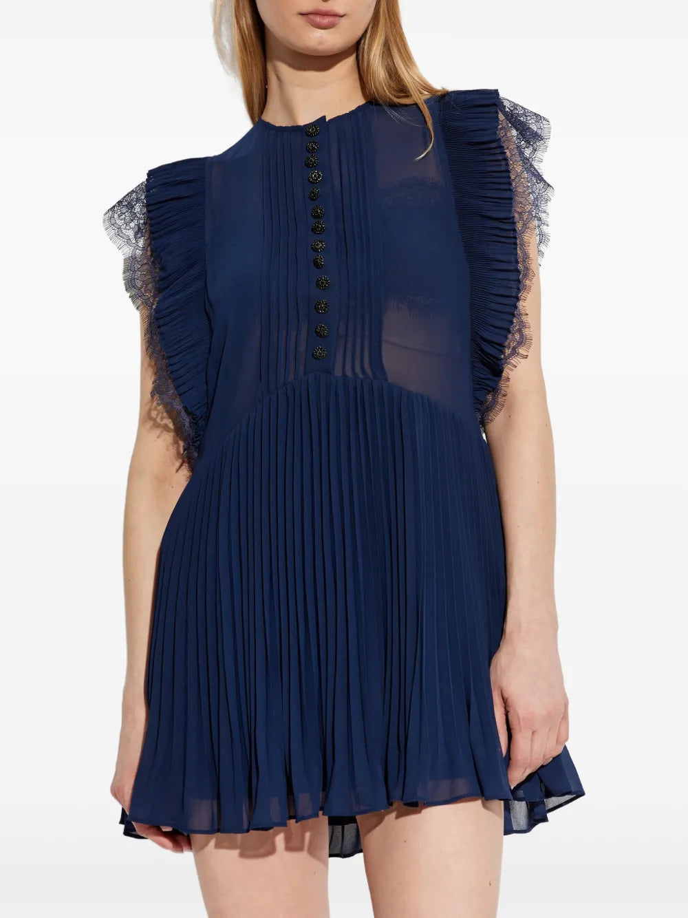 Pleated Mini Dress
