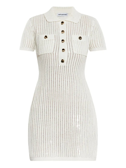 Cotton-Blend Knitted Dress