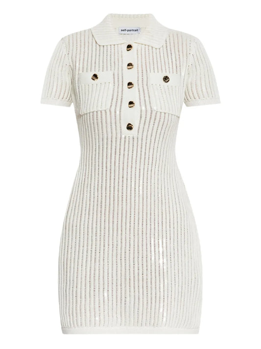 Cotton-Blend Knitted Dress