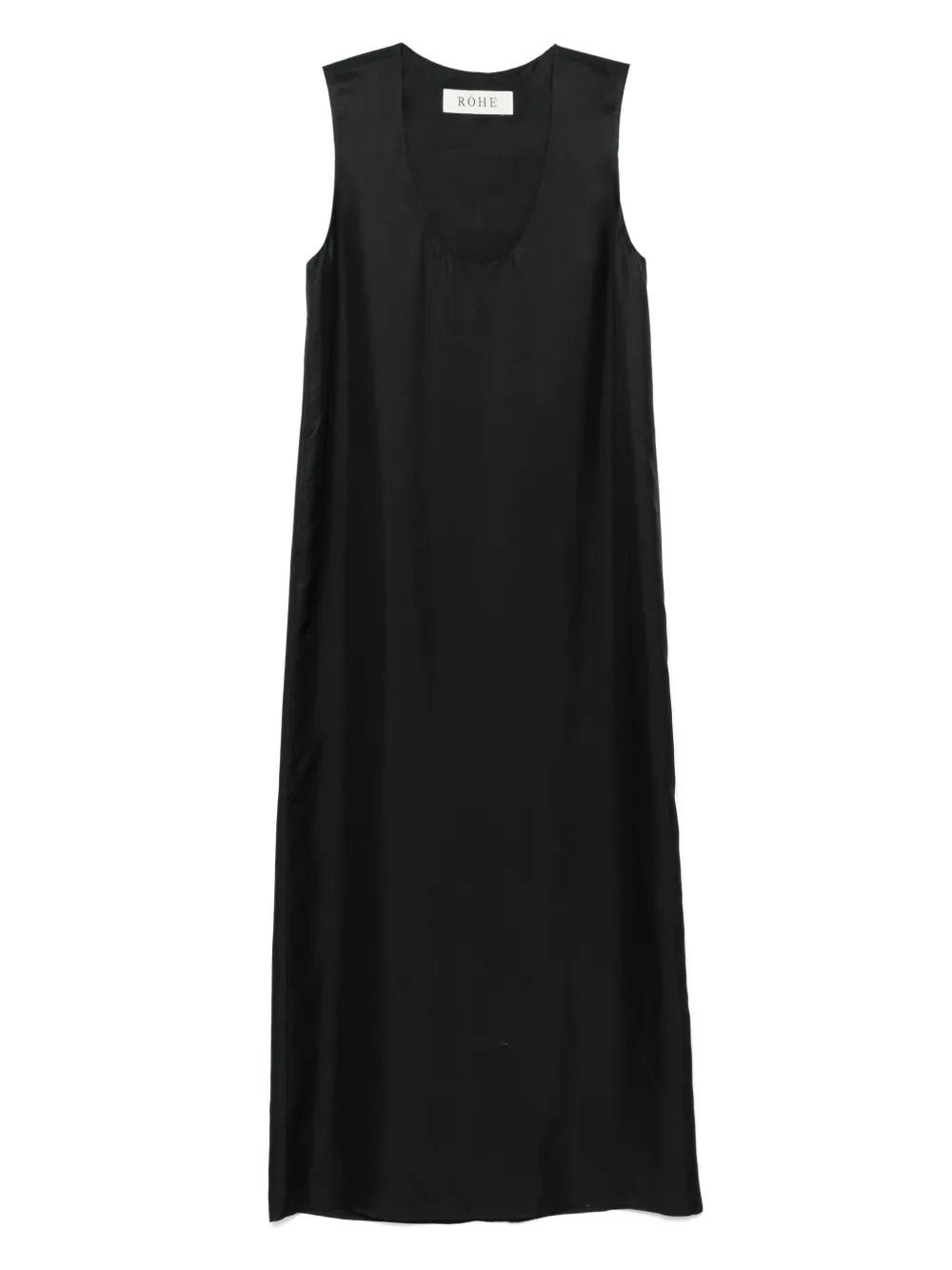Scoop-Neck Silk Midi Dress