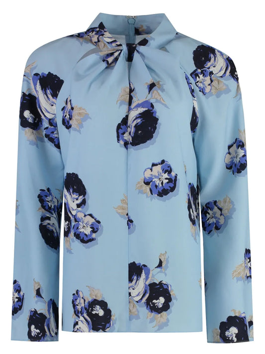 Floral-Print Blouse