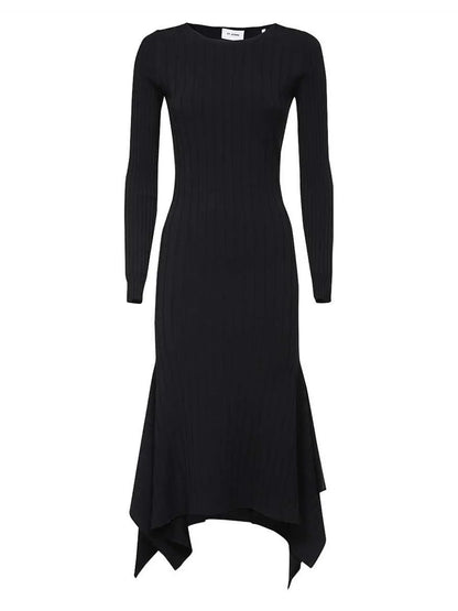 Ribbed Long-Sleeve Maxi Dress