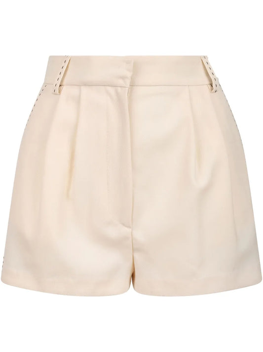 Pleated-Front Shorts