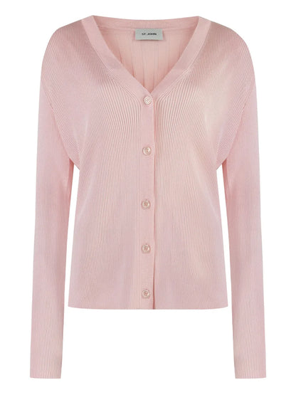 Ribbed Button-Up Cardigan