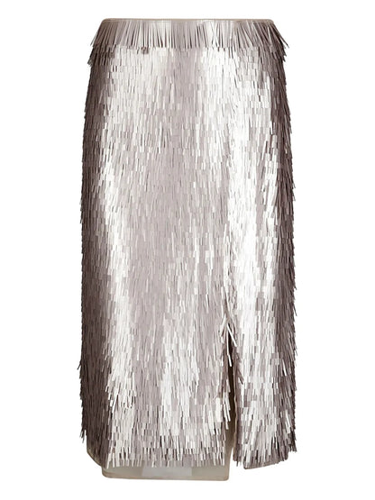 Fringed Midi Skirt