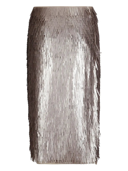 Fringed Midi Skirt