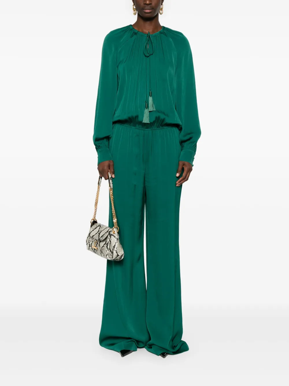 Tie-Neck Jumpsuit