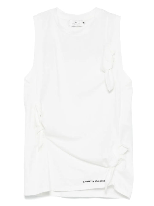 Bow-Detail Jersey Tank Top