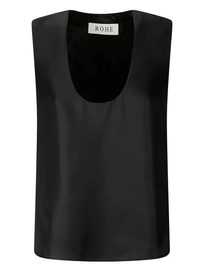 Satin-Effect Sleeveless Top