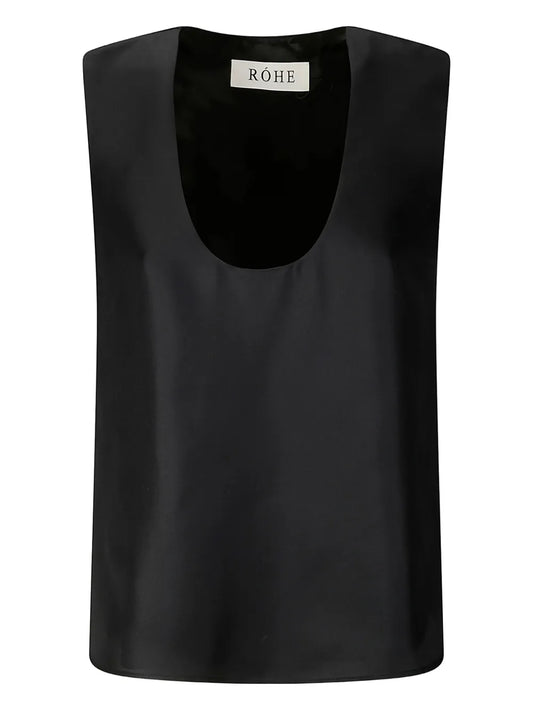 Satin-Effect Sleeveless Top