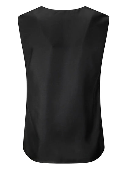 Satin-Effect Sleeveless Top