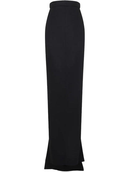 Draped-Detail Maxi Skirt