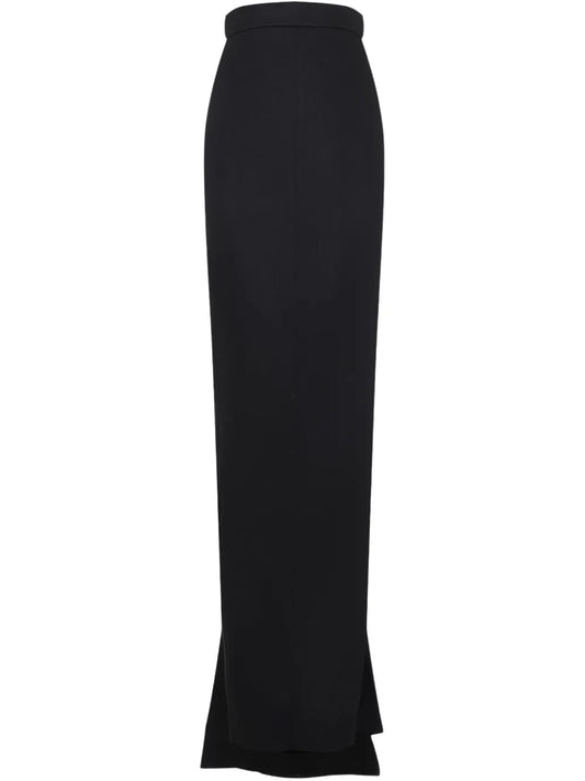 Draped-Detail Maxi Skirt