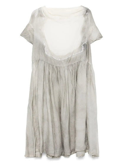 Painted-Effect Midi Dress