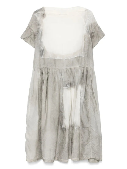 Painted-Effect Midi Dress
