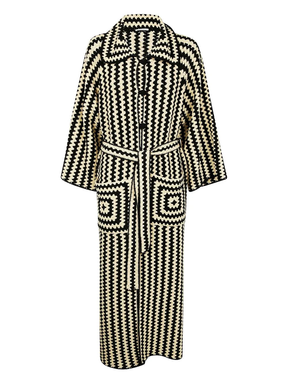 Dina Geometric-Patterned Coat