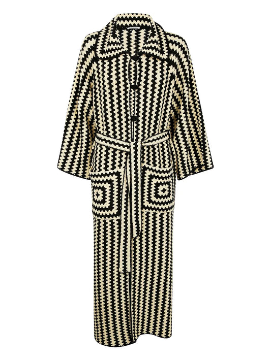 Dina Geometric-Patterned Coat
